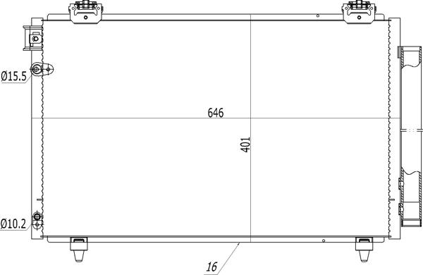 Hart 614 519 - Condenser, air conditioning autospares.lv