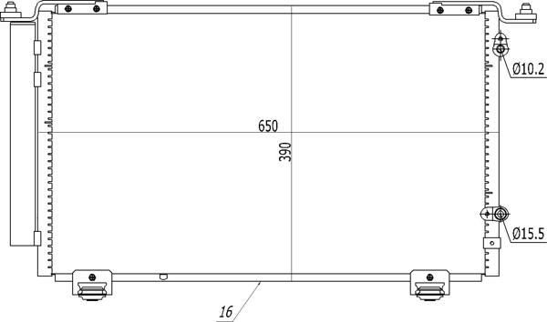 Hart 614 572 - Condenser, air conditioning autospares.lv