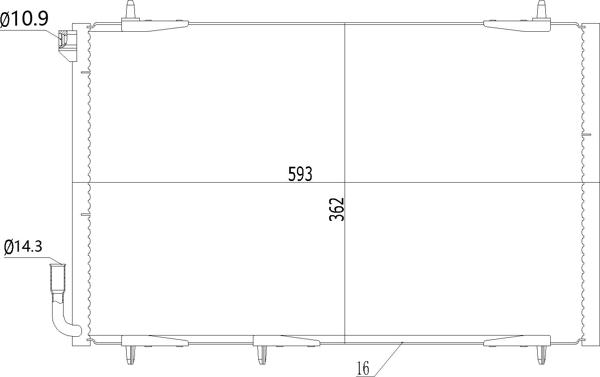 Hart 616 715 - Condenser, air conditioning autospares.lv