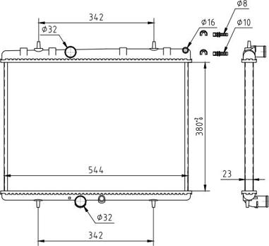 Hart 610 249 - Radiator, engine cooling autospares.lv