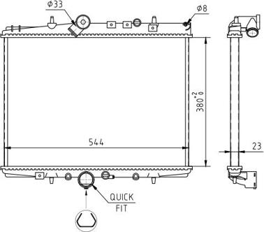 Hart 610 247 - Radiator, engine cooling autospares.lv