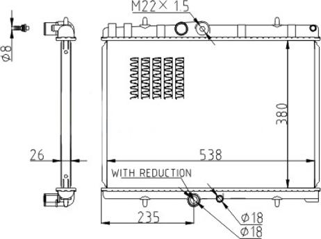 Hart 610 250 - Radiator, engine cooling autospares.lv