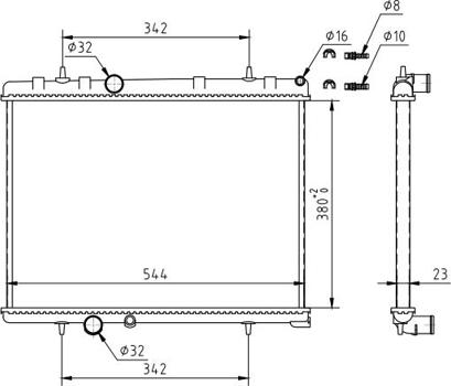 Hart 610 251 - Radiator, engine cooling autospares.lv