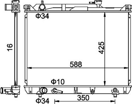 Hart 611 950 - Radiator, engine cooling autospares.lv