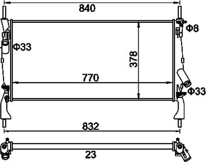 Hart 611 922 - Radiator, engine cooling autospares.lv