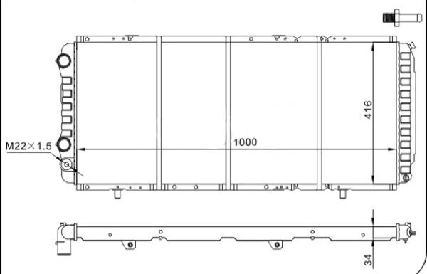 Hart 611 188 - Radiator, engine cooling autospares.lv