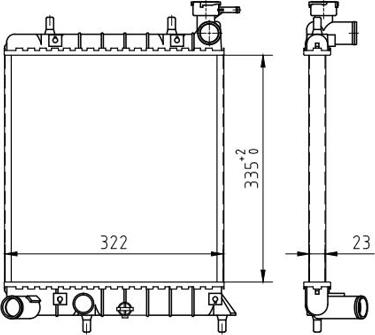 Hart 611 890 - Radiator, engine cooling autospares.lv