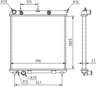 Hart 611 806 - Radiator, engine cooling autospares.lv