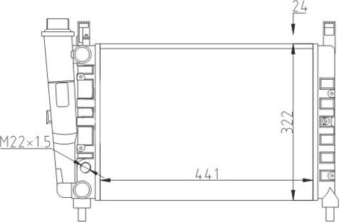 Hart 611 829 - Radiator, engine cooling autospares.lv