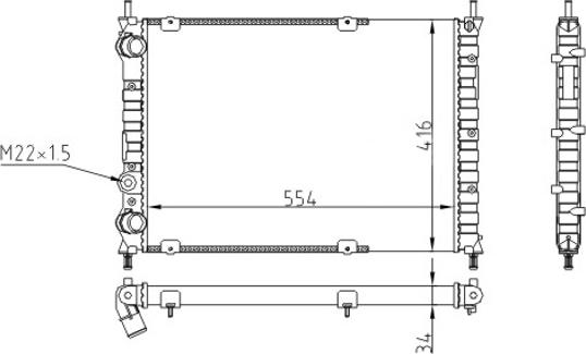 Hart 611 771 - Radiator, engine cooling autospares.lv