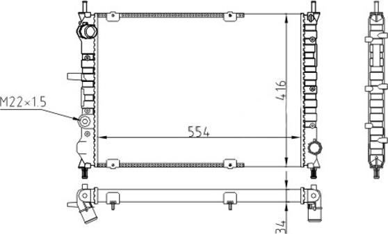 Hart 611 772 - Radiator, engine cooling autospares.lv