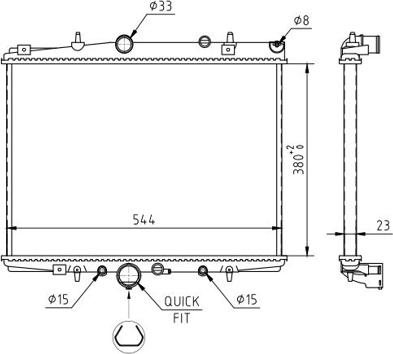 Hart 611 777 - Radiator, engine cooling autospares.lv