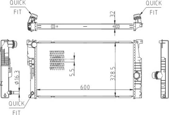 Hart 618 693 - Radiator, engine cooling autospares.lv