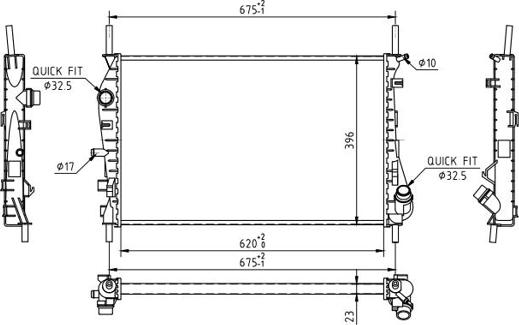 Hart 612 329 - Radiator, engine cooling autospares.lv