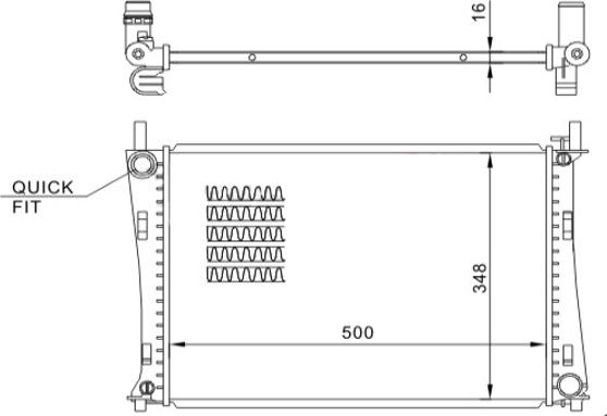 Hart 612 328 - Radiator, engine cooling autospares.lv