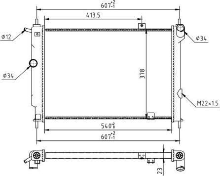 Hart 637 199 - Radiator, engine cooling autospares.lv