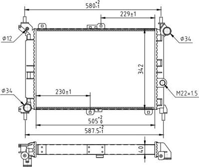 Hart 637 198 - Radiator, engine cooling autospares.lv