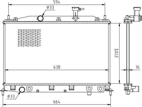 Hart 637 156 - Radiator, engine cooling autospares.lv