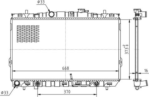 Hart 637 150 - Radiator, engine cooling autospares.lv