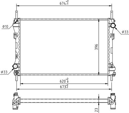 Hart 637 136 - Radiator, engine cooling autospares.lv