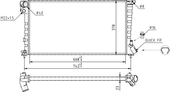 Hart 637 131 - Radiator, engine cooling autospares.lv