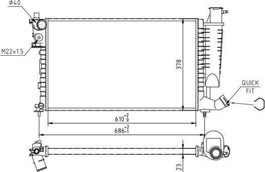 Hart 637 132 - Radiator, engine cooling autospares.lv