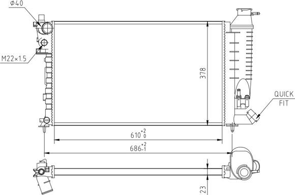 Hart 637 219 - Radiator, engine cooling autospares.lv