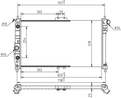 Hart 637 214 - Radiator, engine cooling autospares.lv