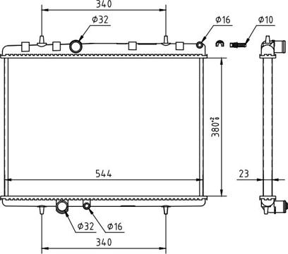 Hart 637 220 - Radiator, engine cooling autospares.lv