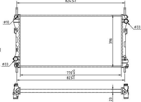 Hart 637 222 - Radiator, engine cooling autospares.lv