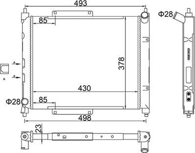 Hart 629 180 - Radiator, engine cooling autospares.lv