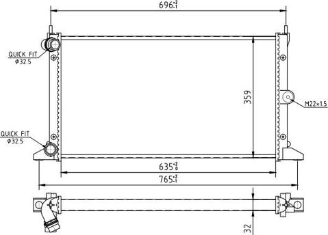 Hart 620 267 - Radiator, engine cooling autospares.lv