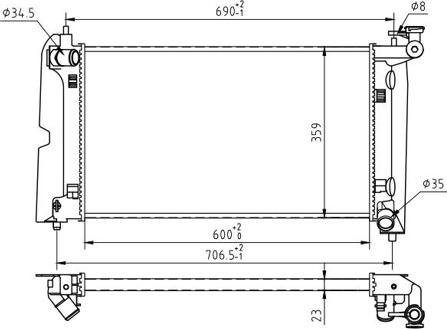 Hart 620 235 - Radiator, engine cooling autospares.lv