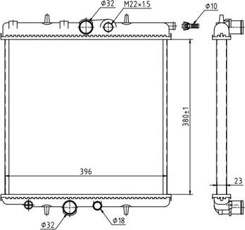 Hart 620 272 - Radiator, engine cooling autospares.lv