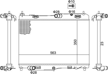 Hart 620 782 - Radiator, engine cooling autospares.lv