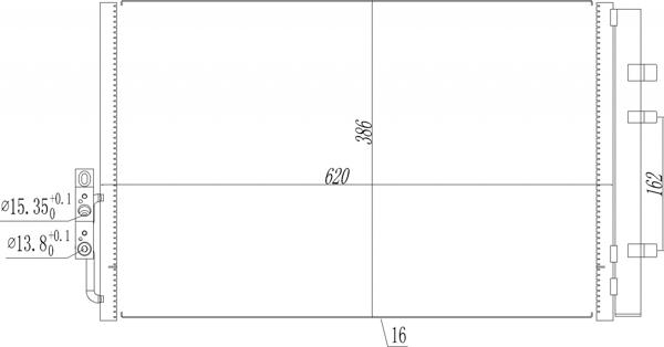 Hart 621 636 - Condenser, air conditioning autospares.lv