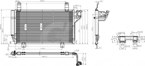 Hart 621 628 - Condenser, air conditioning autospares.lv