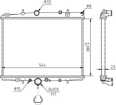 Hart 628 631 - Radiator, engine cooling autospares.lv