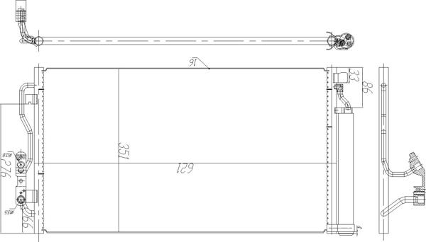 Hart 623 860 - Condenser, air conditioning autospares.lv