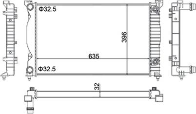 Hart 623 356 - Radiator, engine cooling autospares.lv