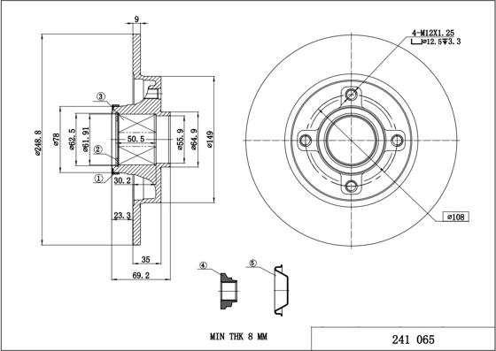 Hart 241 065 - Brake Disc autospares.lv