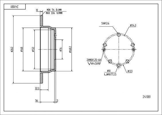 Hart 241 081 - Brake Disc autospares.lv