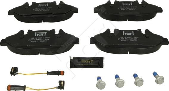 Hart 248 996 - Brake Pad Set, disc brake autospares.lv