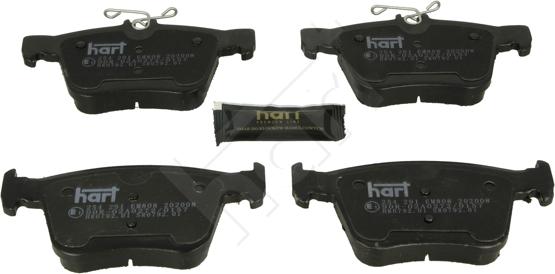 Hart 254 291 - Brake Pad Set, disc brake autospares.lv