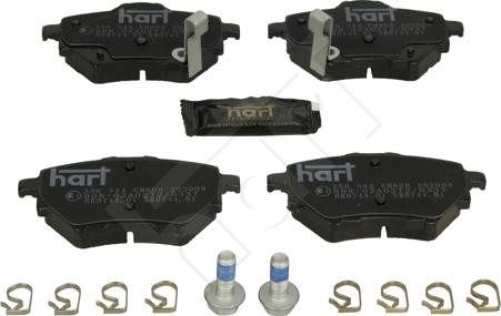 Hart 256 544 - Brake Pad Set, disc brake autospares.lv