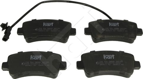 Hart 250 594 - Brake Pad Set, disc brake autospares.lv