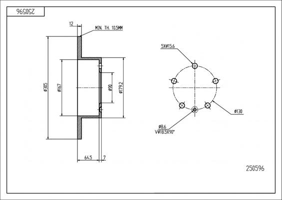 Hart 250 596 - Brake Disc autospares.lv