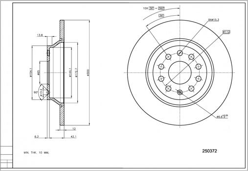 Hart 250 372 - Brake Disc autospares.lv