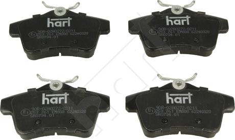 Hart 253 761 - Brake Pad Set, disc brake autospares.lv