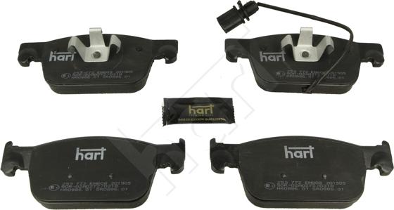 Hart 253 772 - Brake Pad Set, disc brake autospares.lv